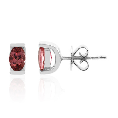 Boucles d'oreilles en argent et Tourmaline rose du Brésil  (Pallanova)