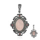 Broche en argent et Quartz rose (Annette classic)