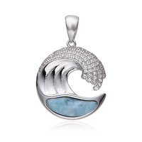 Pendentif en argent et Larimar