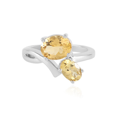 Bague en argent et Béryl jaune