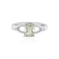 Bague en argent et Améthyste verte