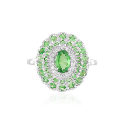 Bague en argent et Tsavorite de Tanzanie