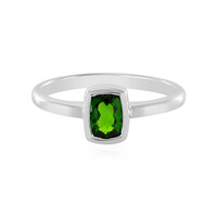 Bague en argent et Diopside de Russie