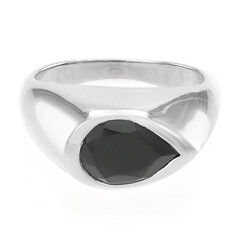 Bague en argent et Spinelle noir