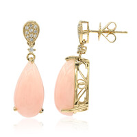 Boucles d'oreilles en or et Opale rose (CIRARI)