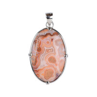 Pendentif en argent et Agate dentelle