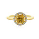 Bague en argent et Zircon jaune