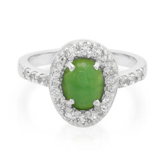 Bague en argent et Chrysoprase impériale