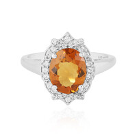 Bague en argent et Citrine Madère