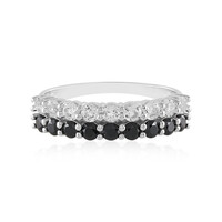 Bague en argent et Spinelle noir