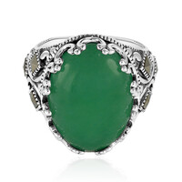 Bague en argent et Agate verte (Annette classic)