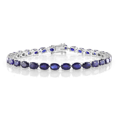 Bracelet en argent et Saphir bleu de Madagascar