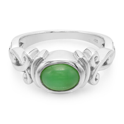 Bague en argent et Chrysoprase impériale