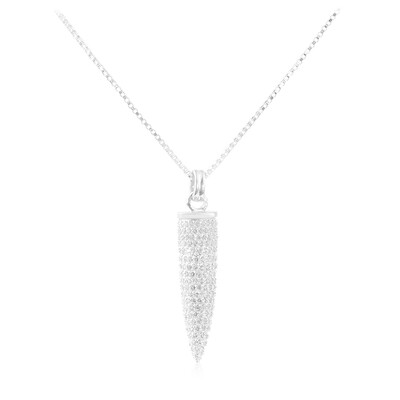 Collier en argent et Topaze blanche