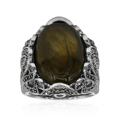 Bague en argent et Labradorite (Annette classic)