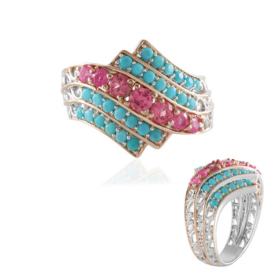 Bague en argent et Spinelle rose (Gems en Vogue)