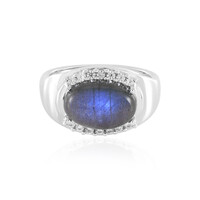 Bague en argent et Labradorite bleue de Maniry (KM by Juwelo)