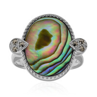 Bague en argent et Coquillage d'Abalone (Annette classic)