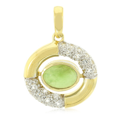 Pendentif en argent et Chrysoprase impériale