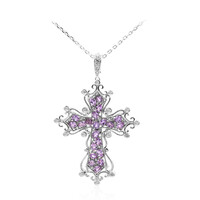 Collier en argent et Saphir pourpre de Ceylan (Dallas Prince Designs)