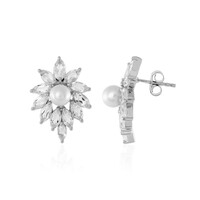 Boucles d'oreilles en argent et Topaze blanche