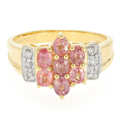 Bague en or et Saphir Padparadscha non chauffé (AMAYANI)