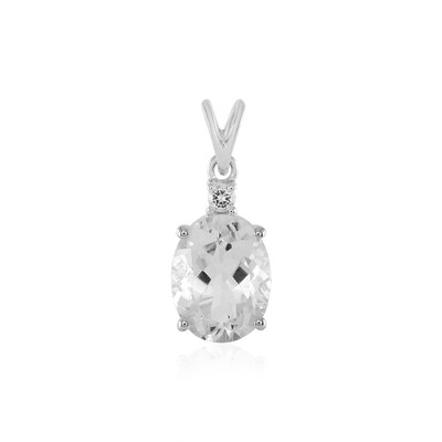 Pendentif en argent et Quartz blanc