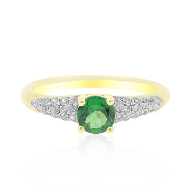 Bague en or et Tsavorite de Tanzanie AAA (de Melo)