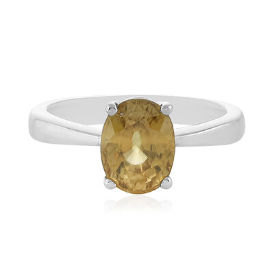 Bague en argent et Zircon jaune