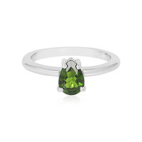 Bague en argent et Diopside de Russie