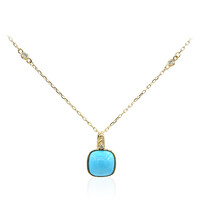 Collier en or et Turquoise arizona (CIRARI)