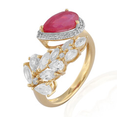 Bague en argent et Saphir rose de Madagascar (de Melo)