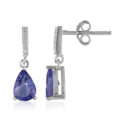 Boucles d'oreilles en argent et Tanzanite