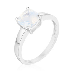 Bague en argent et Quartz bleu lunaire