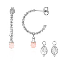 Boucles d'oreilles en argent et Topaze blanche