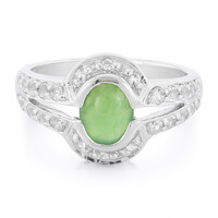 Bague en argent et Chrysoprase impériale