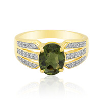 Bague en argent et Moldavite