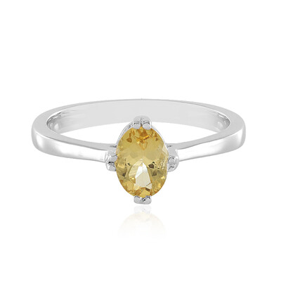 Bague en argent et Béryl jaune