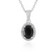 Collier en argent et Spinelle noir