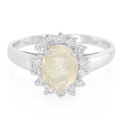 Bague en argent et Quartz rutile (Cheveux de Vénus)