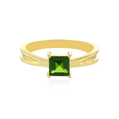 Bague en argent et Diopside de Russie