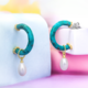 Boucles d'oreilles en argent et Turquoise bleue de Mohavie (Dallas Prince Designs)