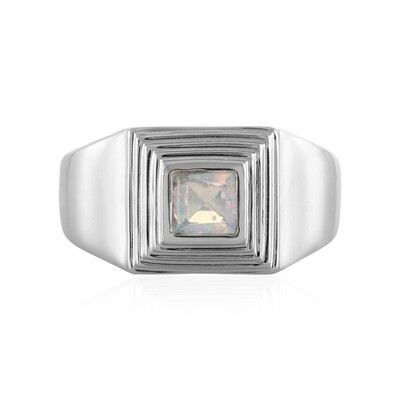 Bague en argent et Opale Welo (MONOSONO COLLECTION)