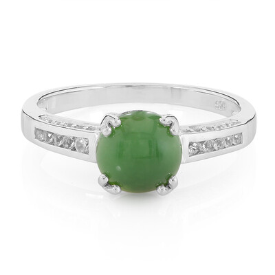 Bague en argent et Chrysoprase impériale