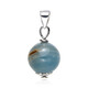 Pendentif en argent et Aragonite bleue