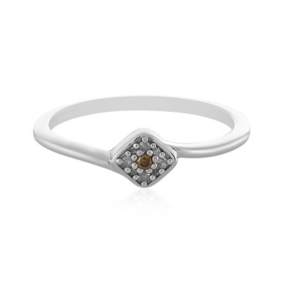 Bague en argent et Diamant champagne I2