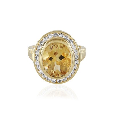 Bague en argent et Citrine