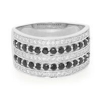 Bague en argent et Spinelle noir