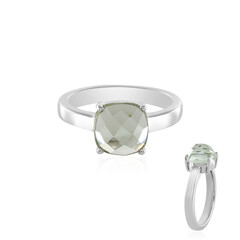 Bague en argent et Améthyste verte