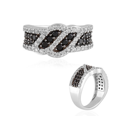 Bague en argent et Spinelle noir